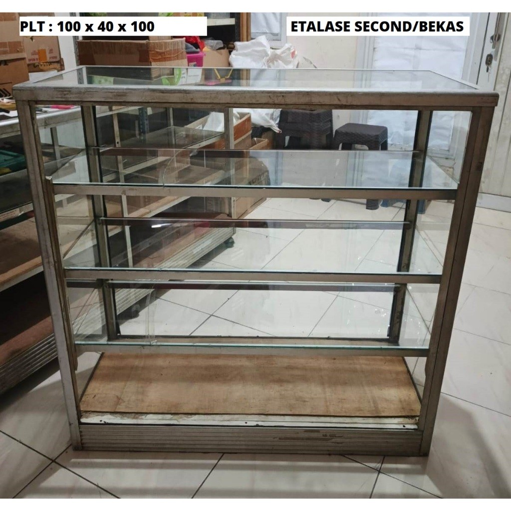 Etalase Kaca Seken 1 Meter Harga Murah (Bekas)