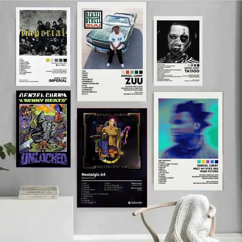 Denzel Curry TAOO Album Cover Canvas Wall Art Poster  Music Star Tracklist Prints for Living Room De