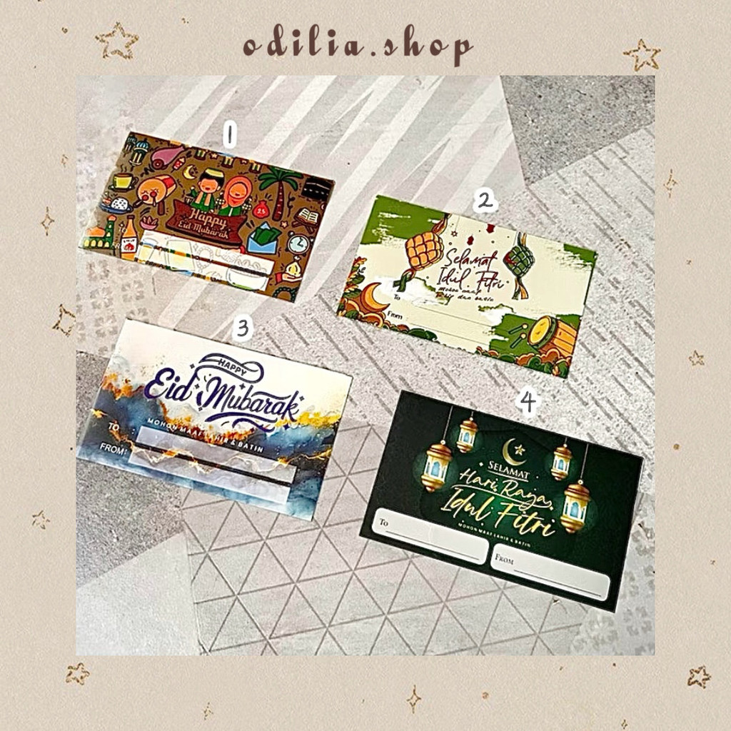 Stiker Lebaran isi 25 pcs Idul Fitri Islamic Aesthetic Sticker Selamat Hari Raya Eid Mubarak Parcel 