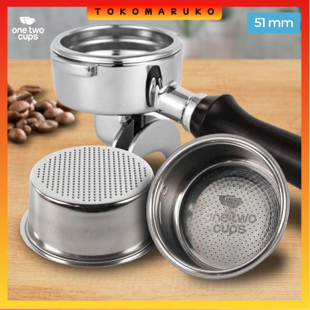 One Two Cups Filter Basket Portafilter Single Wall 51mm 16g 1 Cup - DL-01