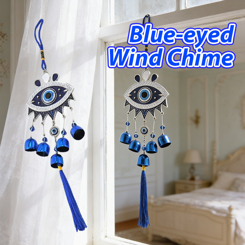 Gantungan Lonceng Angin bunyi kena angin Hanging Rumah Dan Taman Dekorasi Angin Mata Biru Hiasan
