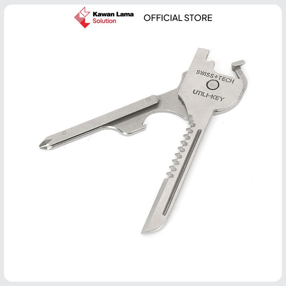 KLS Swiss Tech Alat Saku Serbaguna 6 In 1 - Silver Multi Tool