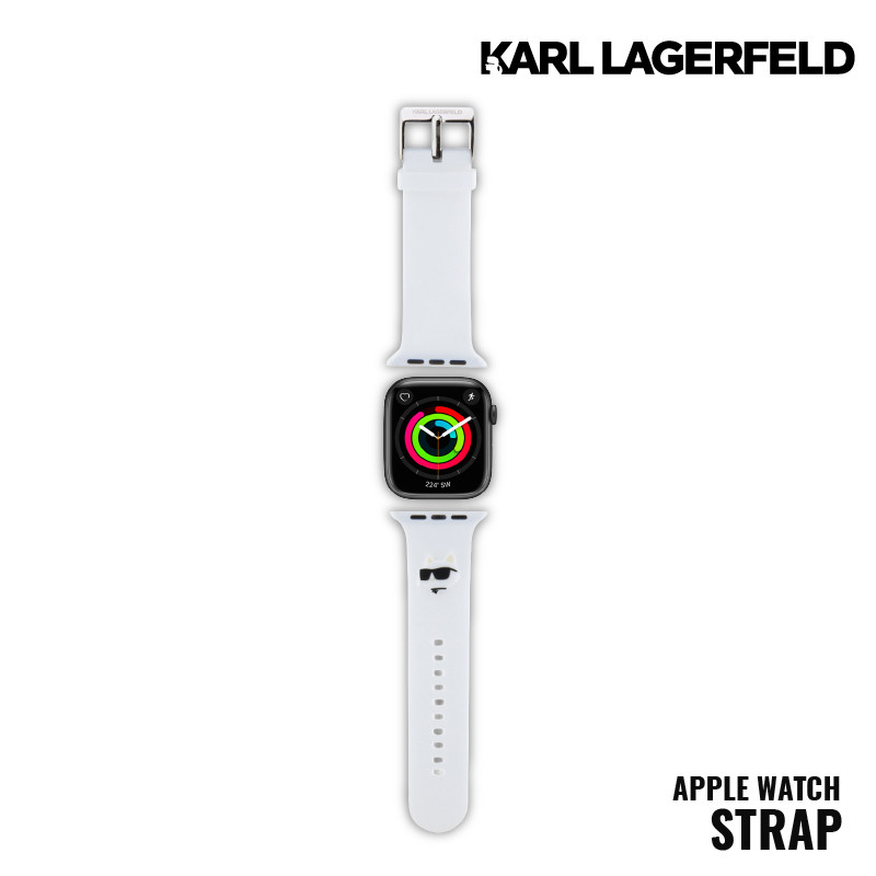 Strap for Apple Watch 38mm / 40mm / 41mm KARL LAGERFELD Choupette Head Silicone