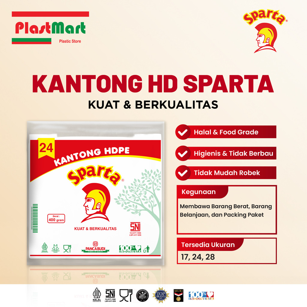 Kantong Plastik Kresek Sparta Bening / Plastik HDPE Bening