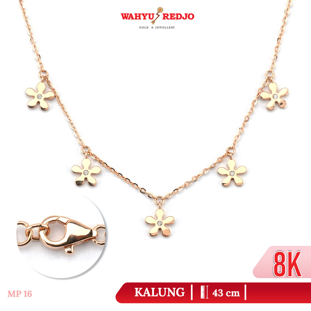 Kalung Emas Bunga 5 8K CRM Wahyu Redjo Pameran