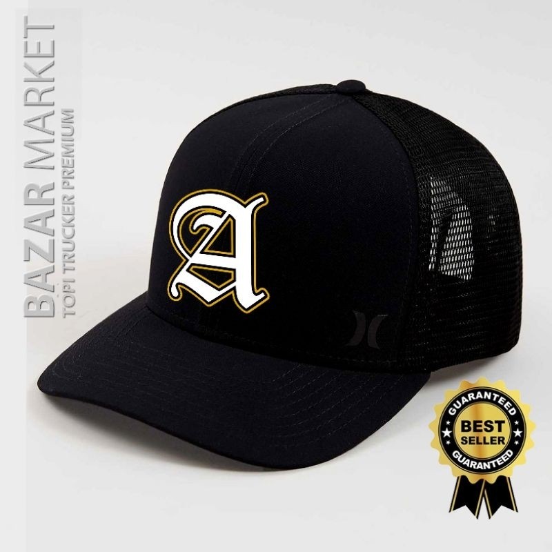 topi Inisial nama huruf a b c d e f g h i j k l m n o p q r s t u v w x y z  gothic baseball pria - 