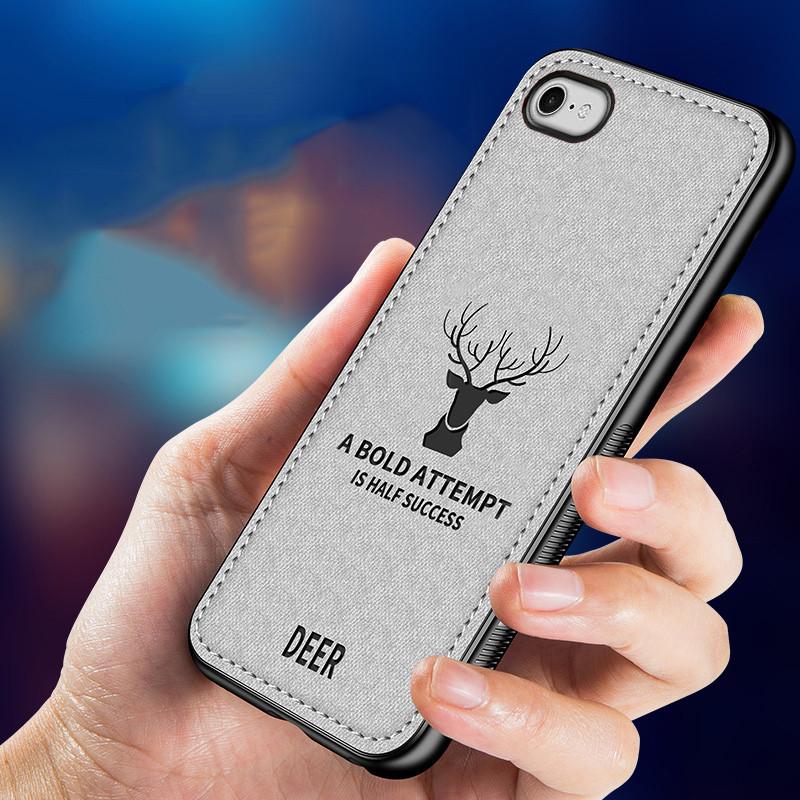 For iPhone 17E Case Luxuy Brand Cloth Texture Deer Fabric Jeans Elk Cover for iphone 17e Phone Casin