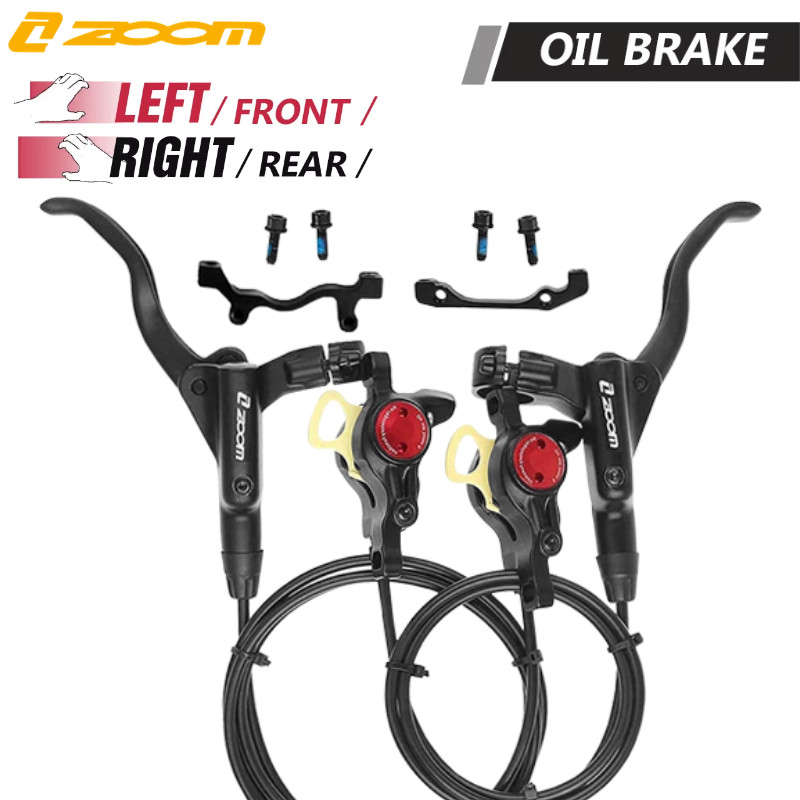 Rem Cakram Hidrolik Sepeda ZOOM Depan/Belakang/Set 2 Piston Tekanan Oli Rem MTB 800/1450mm untuk Sep