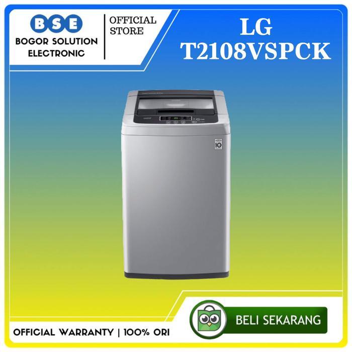 Mesin Cuci LG 8kg Top Loading Smart Inverter Turbo Drum LG T2108VSPCK