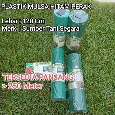 PLASTIK MULSA HITAM PERAK PANJANG 250 METER LEBAR 120 CM