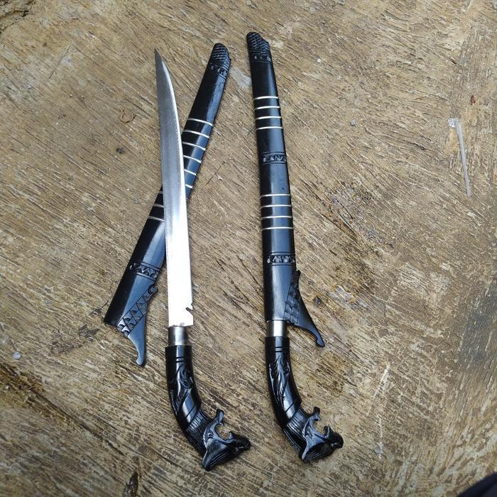 Golok Baja Ukir Macan Hitam 40cm Premium