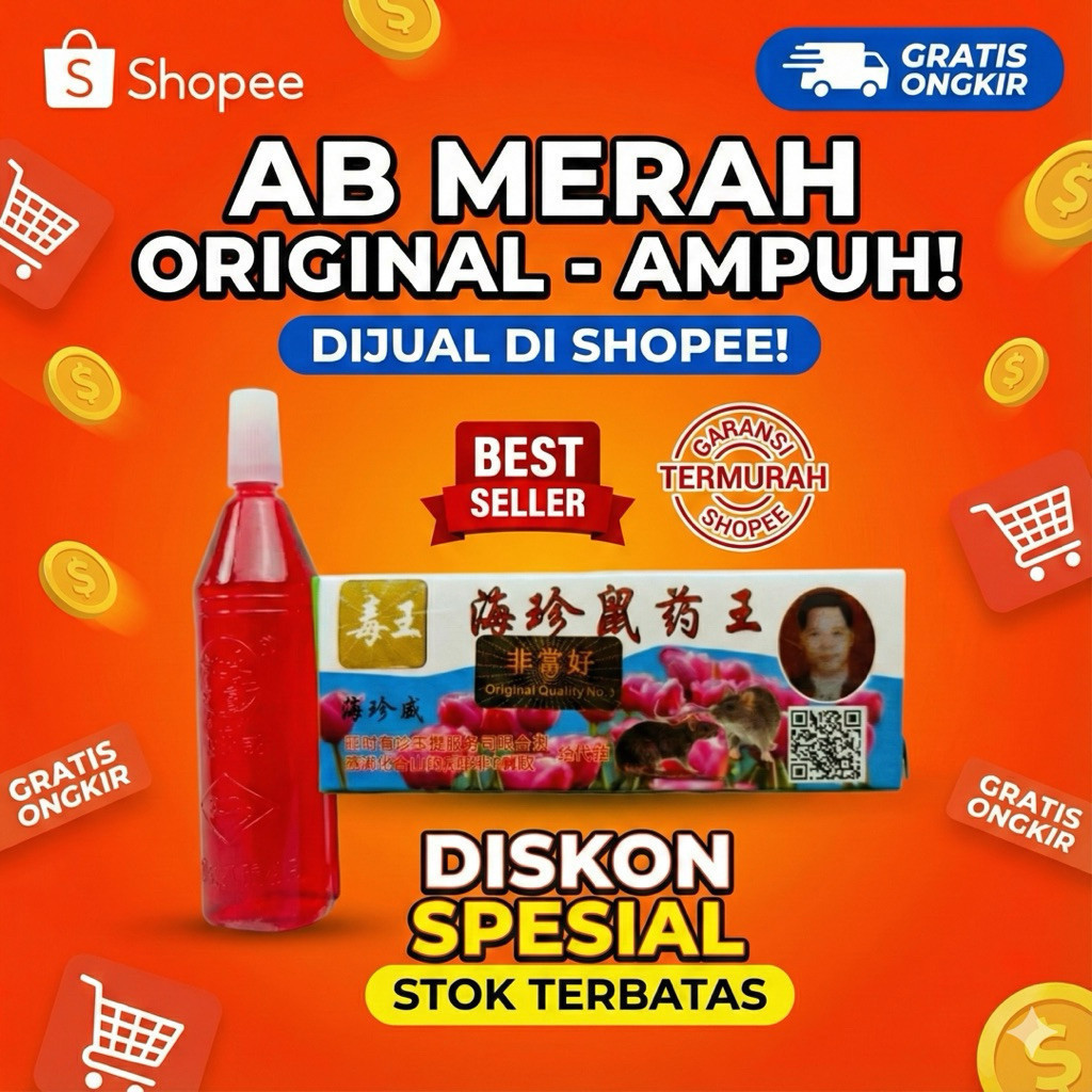 RACUN TIKUS TETES CAIR AB PREMIUM ASLI AMPUH BASMI TIKUS MERAH