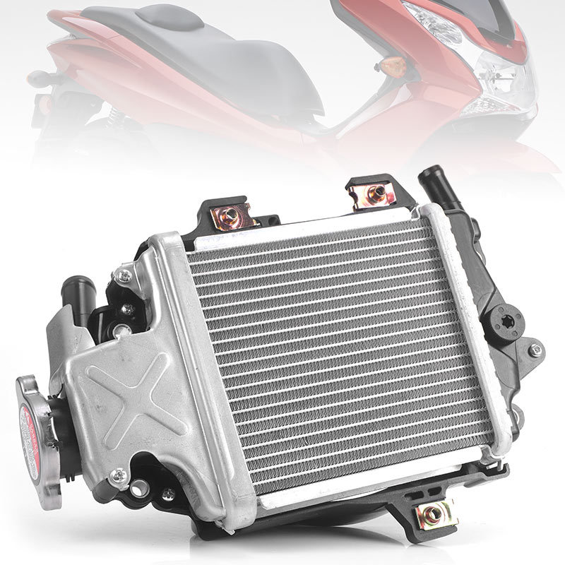 Aluminum Motorcycle Raator Assembly Cooling Water Tank For Honda PCX 125 PCX125 2012-2017 SH 125 201