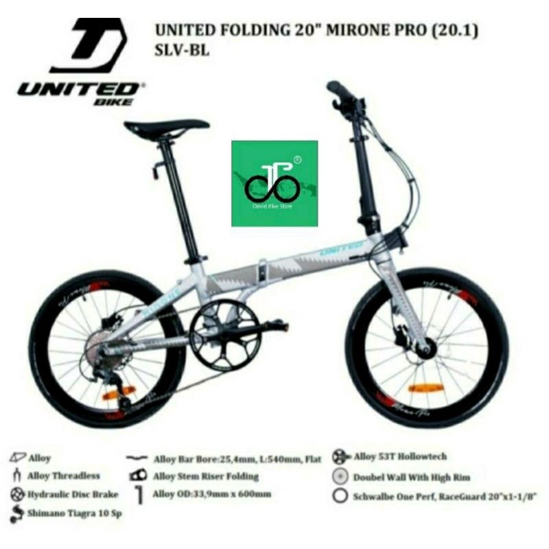 Sepeda Lipat 20" United Mirone Pro NEW