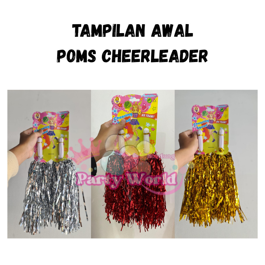 Pom Pom Cheerleader / Pom Pom Rumbai (Harga sudah 1 pasang)