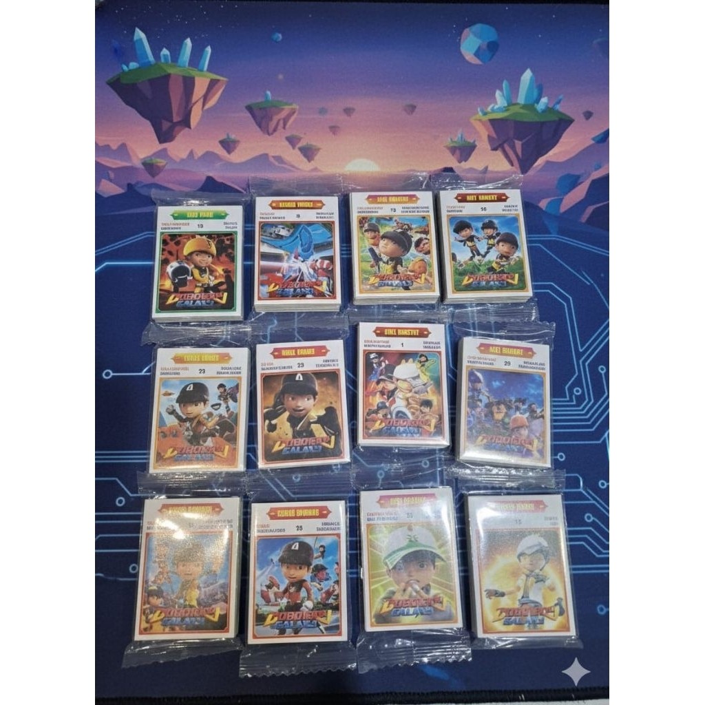 Mainan Kartu Kwartet Jumbo CG Model Boboiboy dan Kartun 384pcs Premium Standart