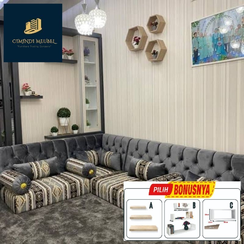 Sofa Arab Lesehan / Sofa Lesehan Arab / Sofa misnad / Sofa Majelis (CIMINDI MEUBEL) CM 2 CM 2