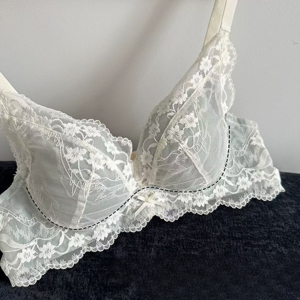 Aula Pengalaman Terlarang COD  Bra Push-Up Payudara Kecil Pure Desire Lace untuk Wanita, Cup AA, Tan