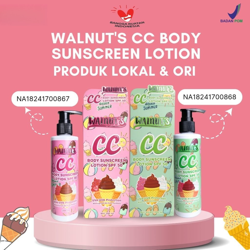 WALNUTS CC BODY SUNSCREEN LOTION | Walnuts CC DD Lotion