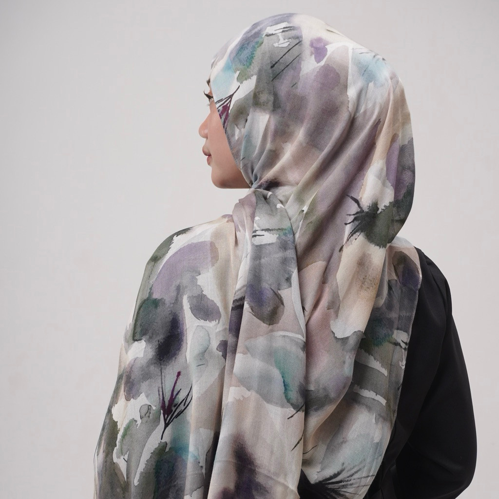 Pashmina motif Viscose Printed  Elegan Mewah Premium Printed Viscose Scarf