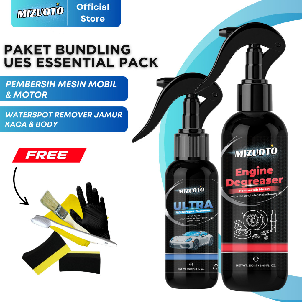 Paket Ultra Engine Shield 2 Item Ultra Pembersih Jamur Kerak Kaca Body 250ml Formula Kuat Anti Water