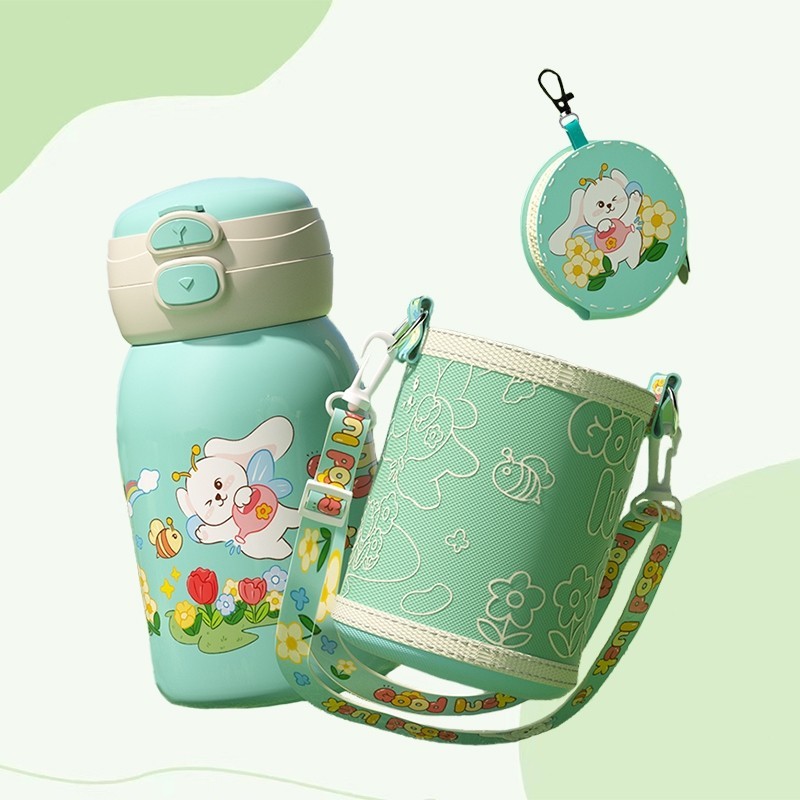 Botol Tempat Air Minum 550ml  tumbler stainless 316  botol minum anak bpa free 2 in 1 botol minum tu