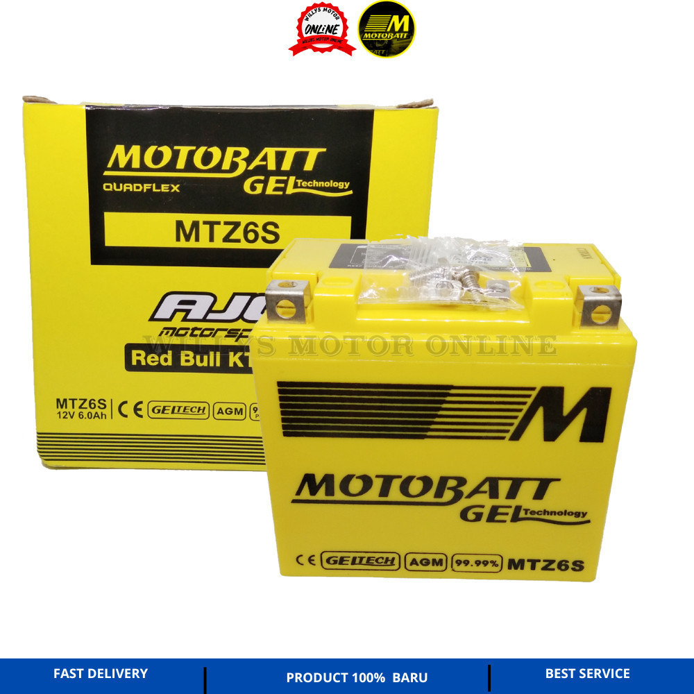 Accu Aki MOTOBATT MTZ6S Gel Original  Aki Motor Vario 125