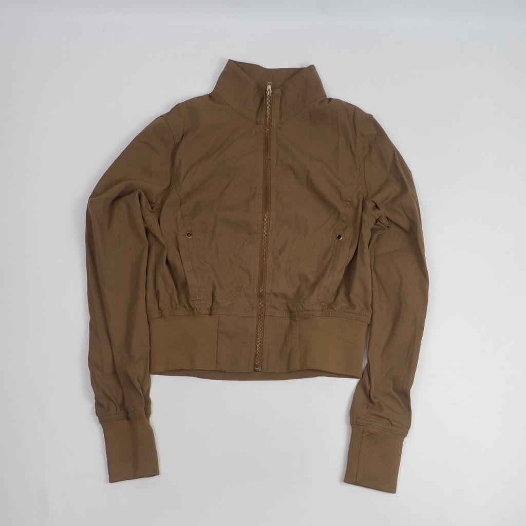Brown Cropped Lightweight Jacket Casual Outerwear – Preloved