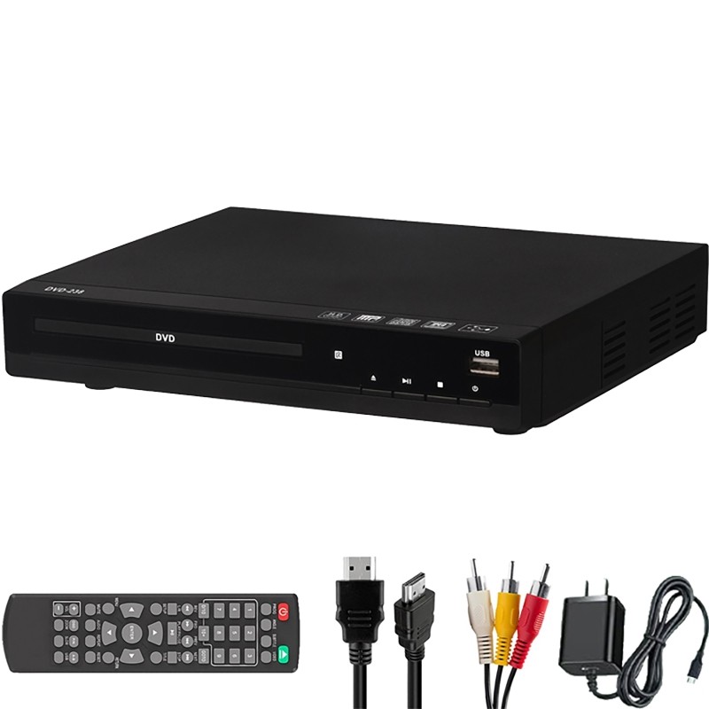 1080P Home DVD Player Box for TV Home Theater, All Region Free DVD CDscs Players AVOutput with Remot