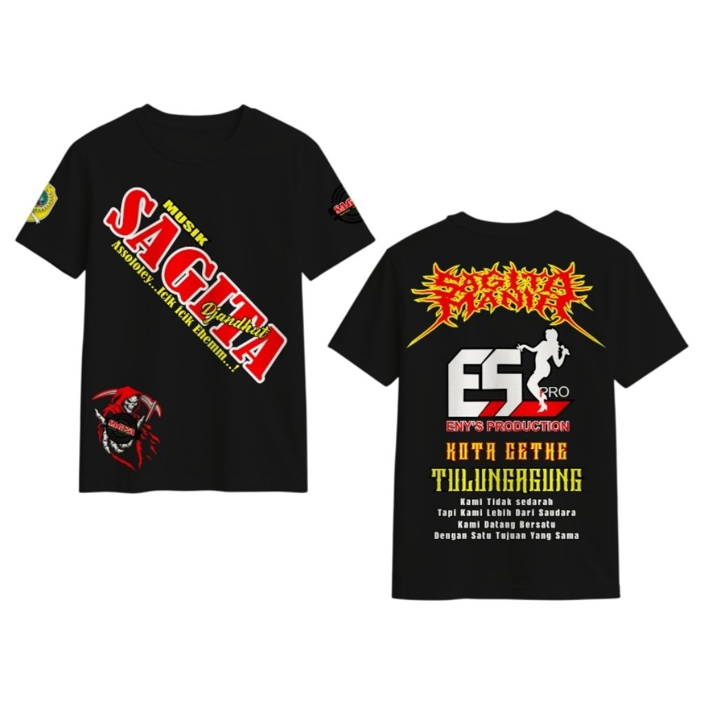 Kaos Sagita Mania TULUNGAGUNG KOTA CETHE Kaos Sagita Mania Djandhut kota tulungagung S-2XL cotton co