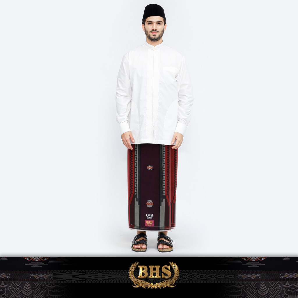 Sarung BHS Excellent Gold Motif E52 SGF SJ Merah 02
