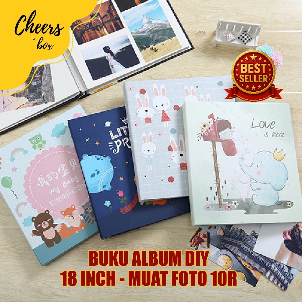 (Angel Pixel) BUKU ALBUM DIY / Tempat Foto Ukuran 2R Sampai 10R / Album Magnetic Tempel sesuai Keing