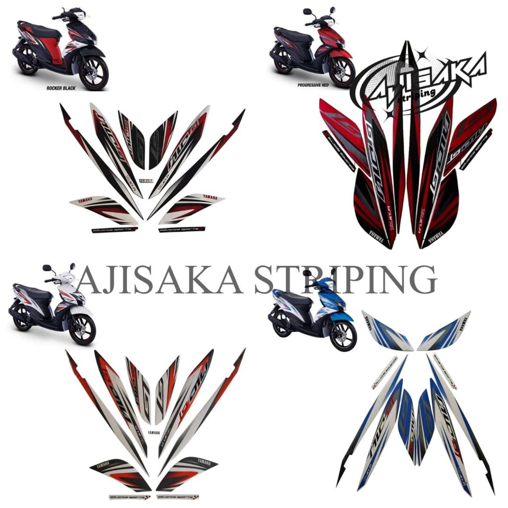 STIKER STRIPING LIS LES POLET PLAT PLISIR BODY MOTOR YAMAHA MIO GT 2014 2015 original premium