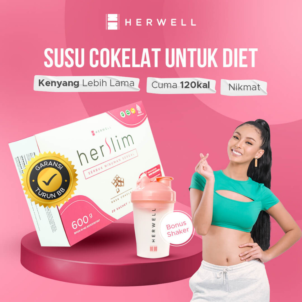 Herwell - Herslim + Shaker Halal Diet Rendah Kalori