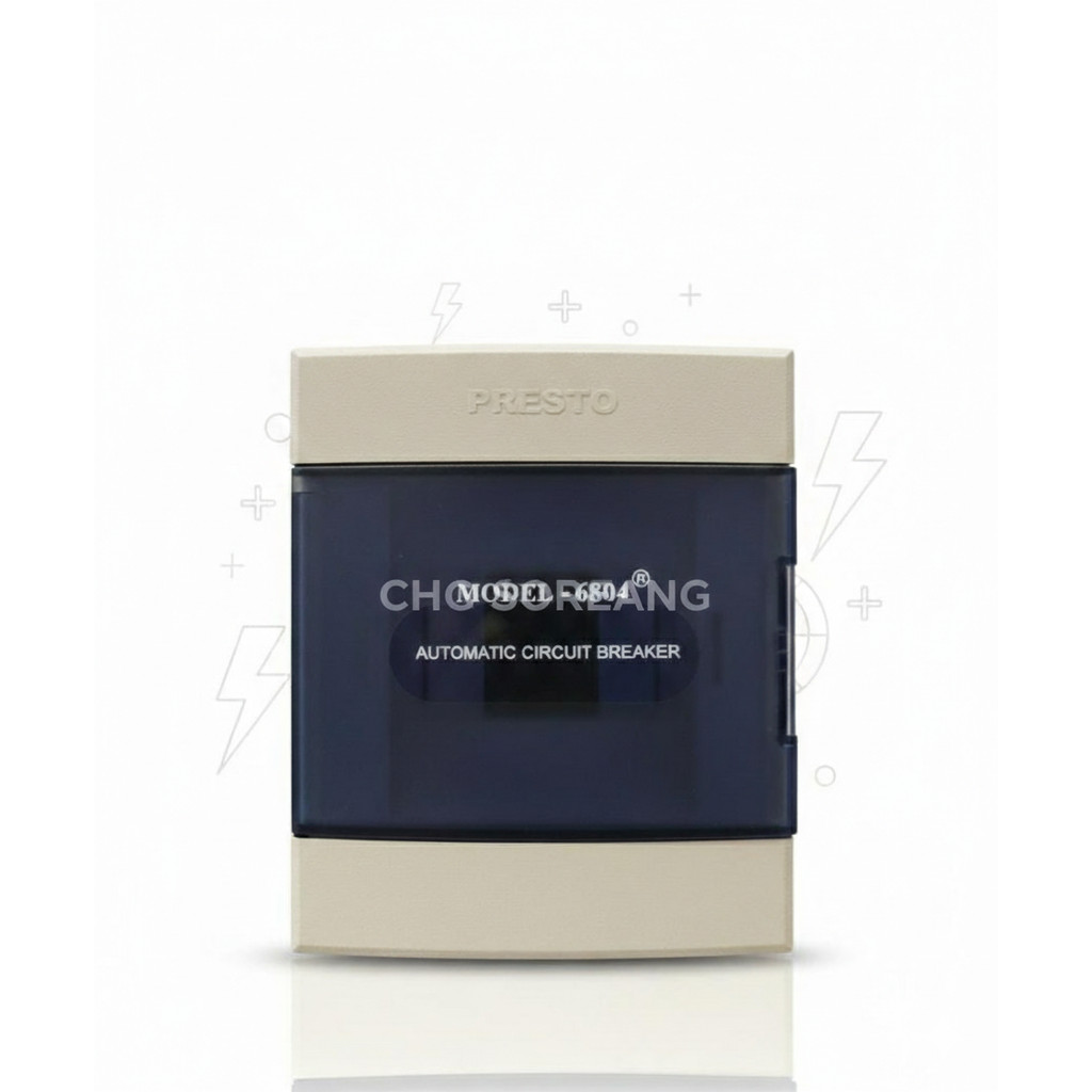Kotak MCB Presto 6804 Kualitas Premium - Pelindung Sekring Listrik Desain Elegan
