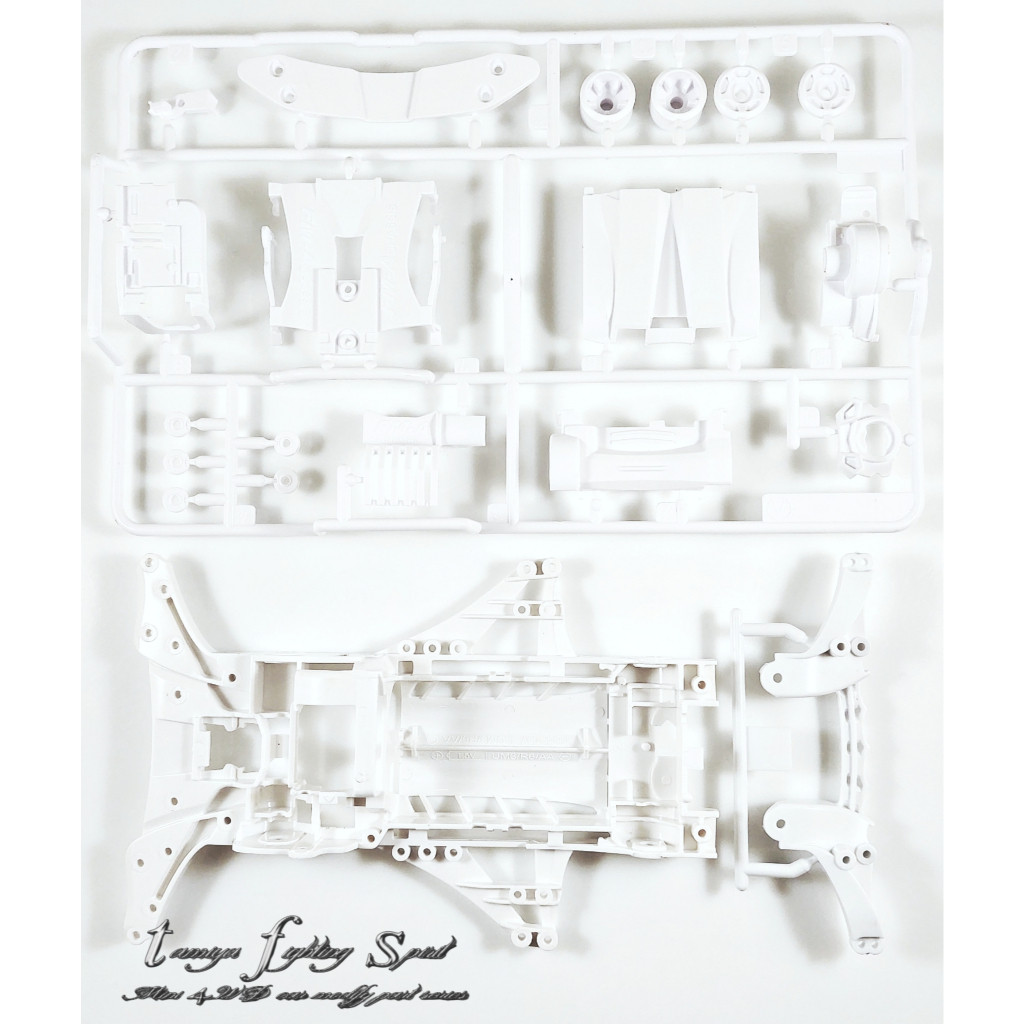 Rep Chassis FM-A Tamiya  FM-A Chassis ABS + Gear box DAXING White - CS402