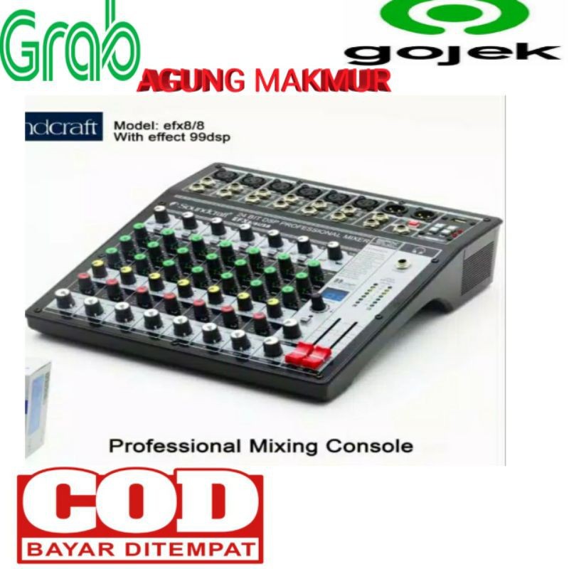 Mixer soundcraft efx 8 usb 8 channel