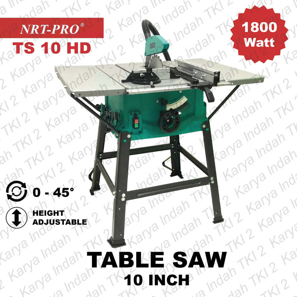 Table Saw 10" NRT-PRO TS10HD Mesin Gergaji Meja Potong Kayu RTS 10 Inch TS 10 In TS10