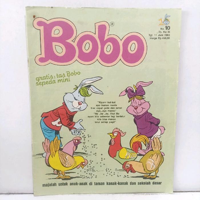 majalah anak jadul langka bobo no 10 th ke xi 11 Juni 1983 komik sisipan Deni manusia ikan pak jangg