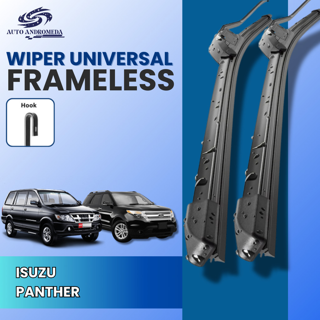 Wiper Frameless Kaca Depan Mobil Isuzu Panther Single Layer Karet Premium