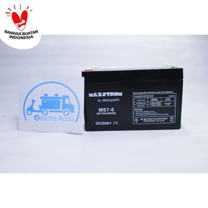 Aki battery mainan mobil mobilan 6v 7ah MF aki kering VRLA
