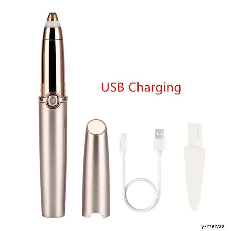 Portable Electric Eyebrow Trimmer Lip Face Hair Razor Epilator Pen Hair Remover Eyebrow Shaver Batte