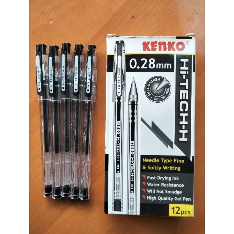 PULPEN HITECH-H,0.28,WARNA HITAM COCOK BUAT MELOGAT KITAB/HITEC/PULPEN