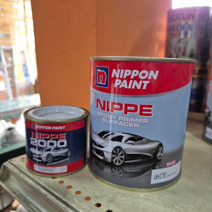 Cat Nippe Epoxy Primer Epoxy Primer Surfacer Base & Hardener warna White atau Abu - Putih
