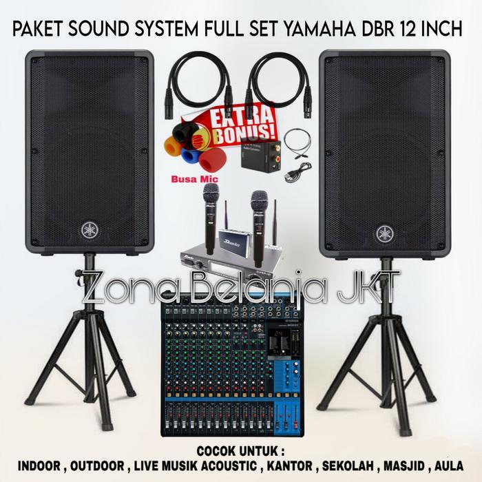Paket Sound System Indoor Outdoor Full Set Yamaha DBR 12 Inch (SET 2)