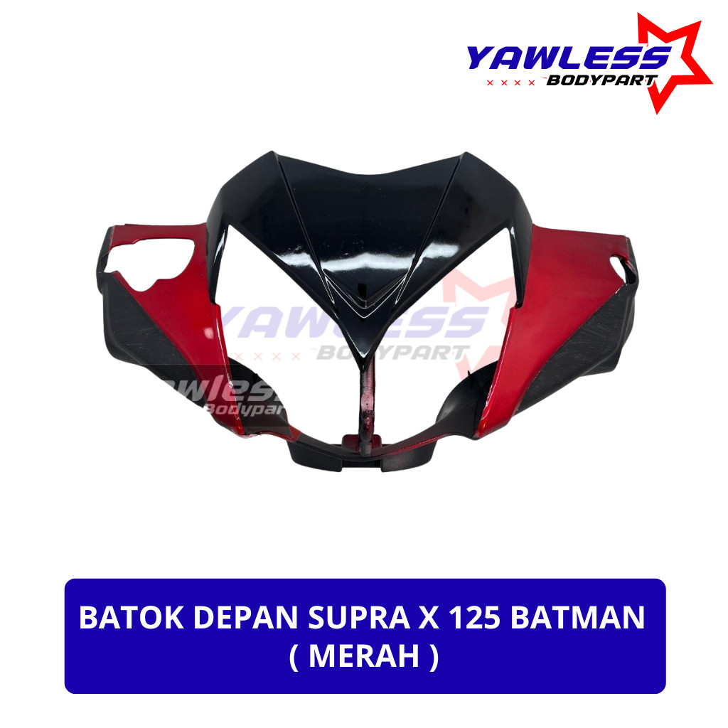 batok depan supra x 125 batman warna merah / batok lampu supra x 125