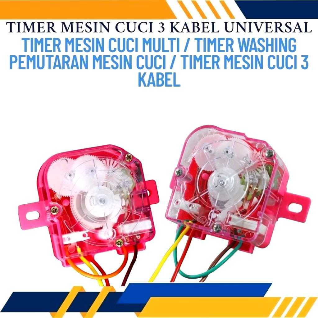 Timer Mesin Cuci Kabel 3 Multi Wash - Fleksibel, Plastik Solid, Universal 50 PCS