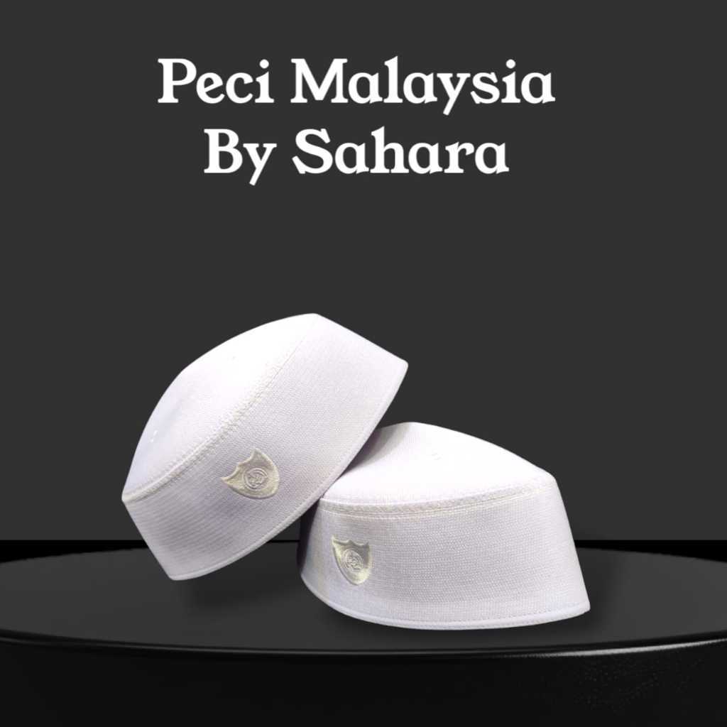 PROMO SAHARA peci Malaysia Putih / Kopiah Peci Putih Malaysia