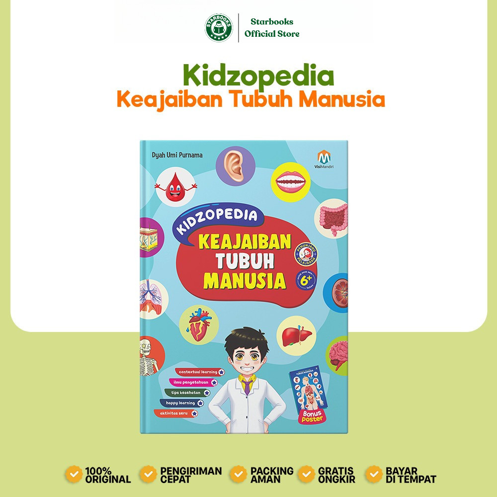 Starbooks - Buku Sains Anak - Kidzopedia Keajaiban Tubuh Manusia - Hard Cover