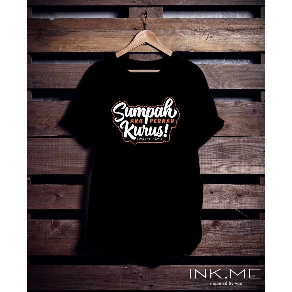 KAOS NEX CARLOS - SUMPAH AKU PERNAH KURUS BLACK TSHIRT
